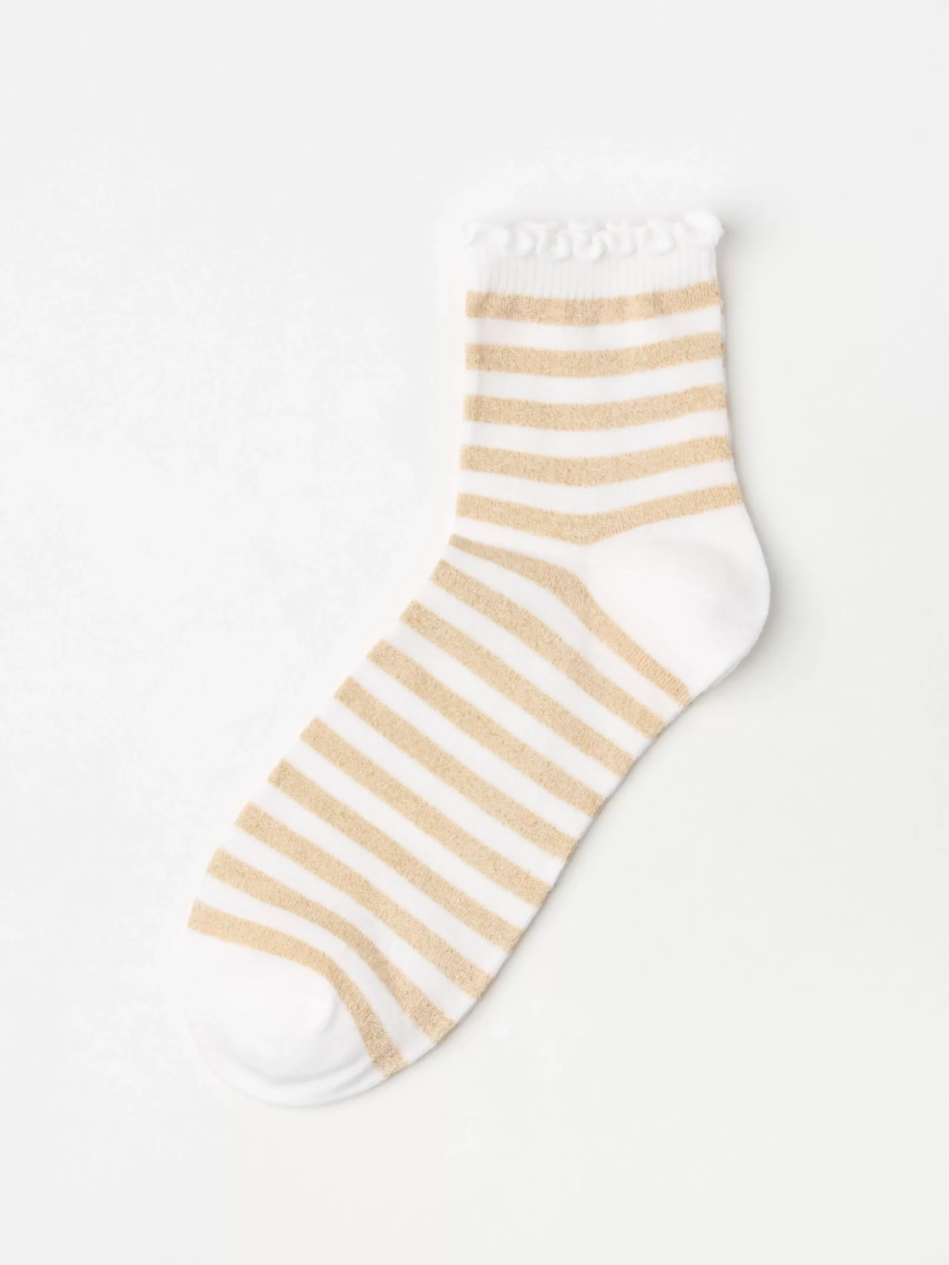 Strumpor>Lindex Randiga Ankelstrumpor Med Lurex Gold