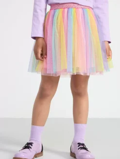 Kjolar>Lindex Regnbagsfargad Tyllkjol Light Pink