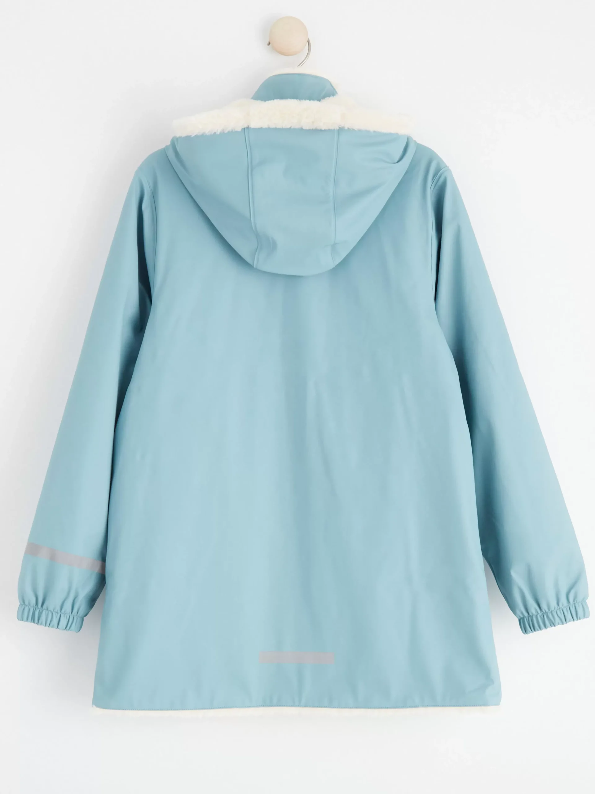 Ytterkläder>Lindex Regnjacka Med Fuskpalsfoder Light Dusty Turquoise