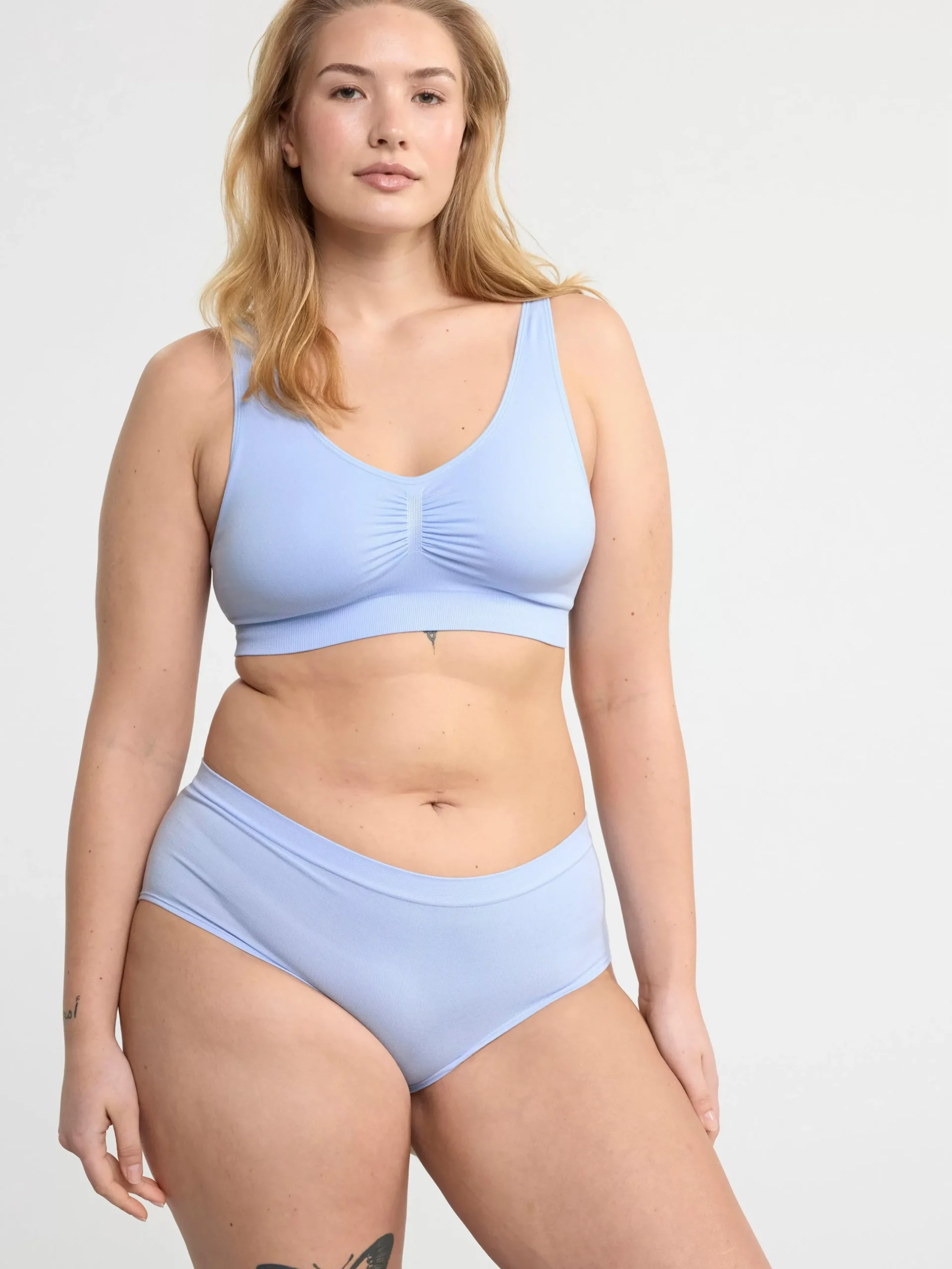 Trosor>Lindex Regular Waist Trosa Light Dusty Blue