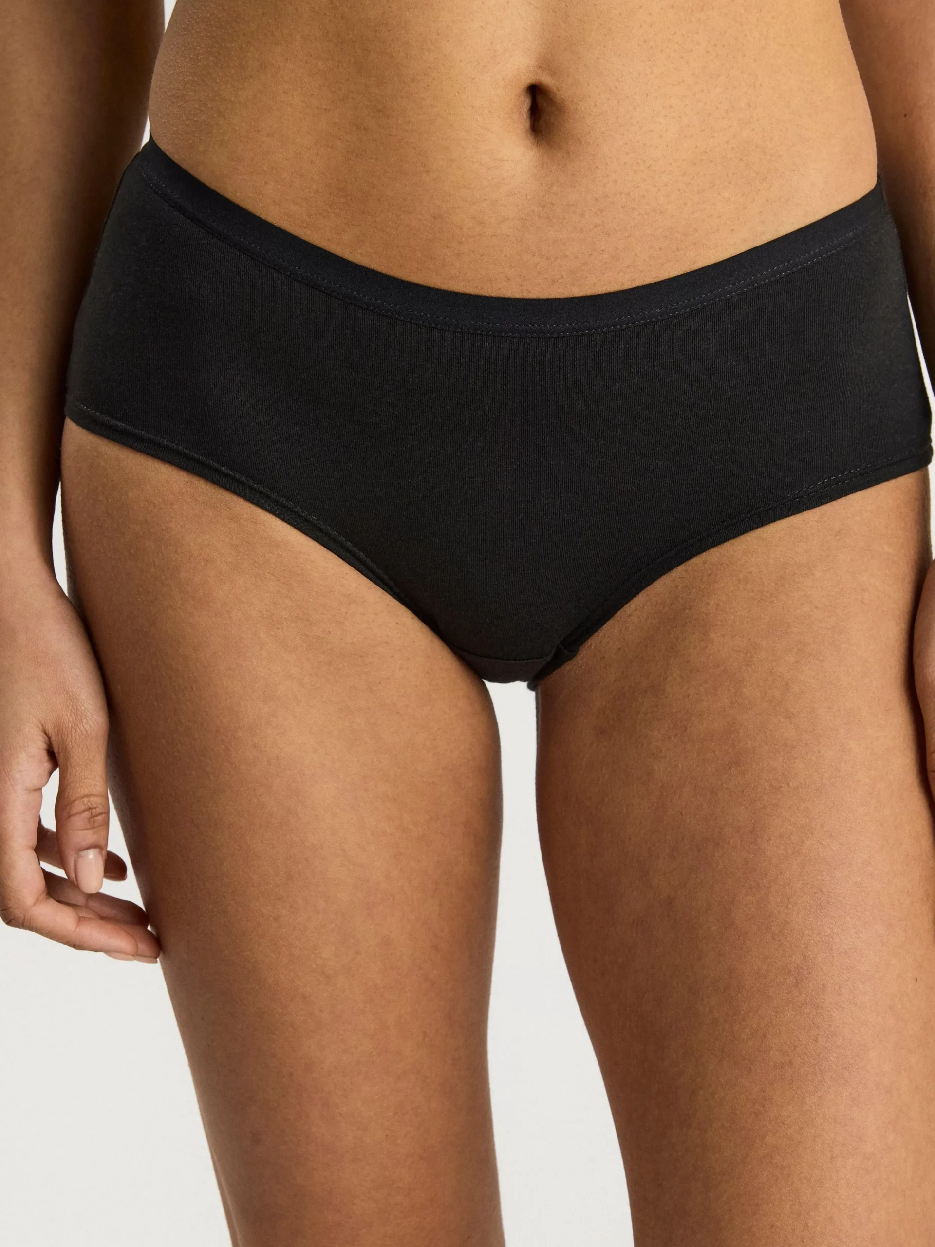 Trosor>Lindex Regular Waist Trosa I Bomull Black