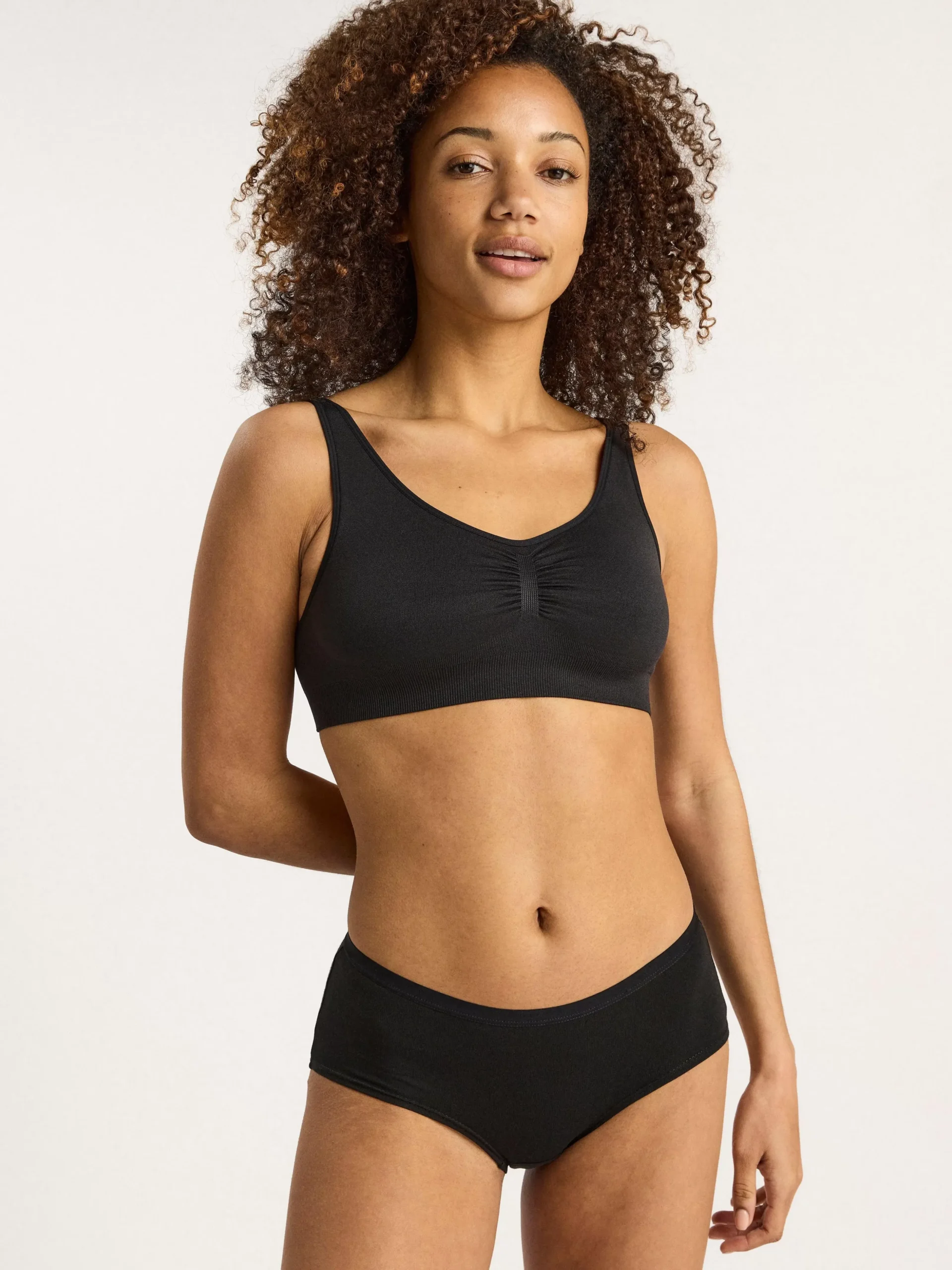 Trosor>Lindex Regular Waist Trosa I Bomull Black