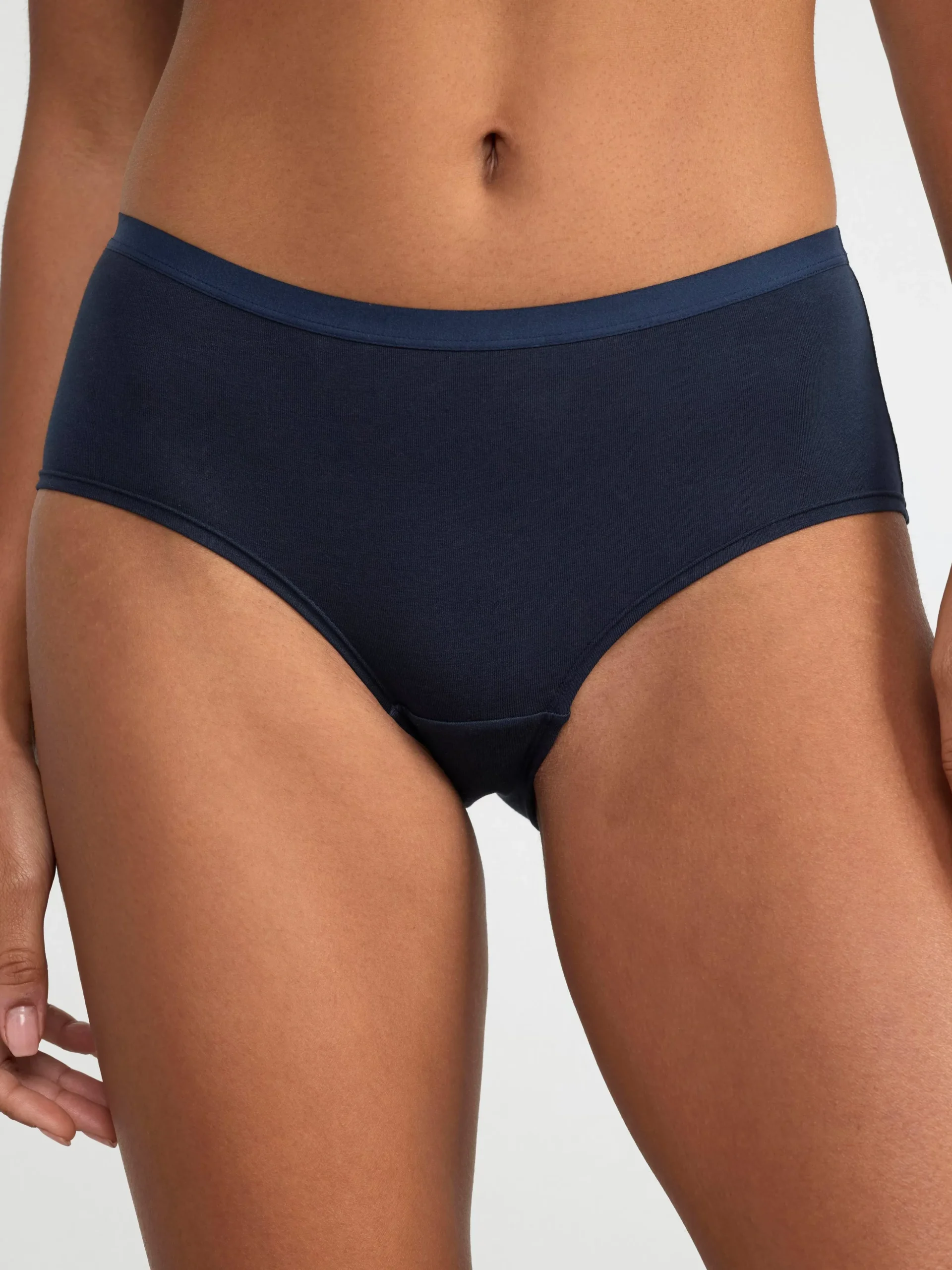 Trosor>Lindex Regular Waist Trosa I Bomull Navy