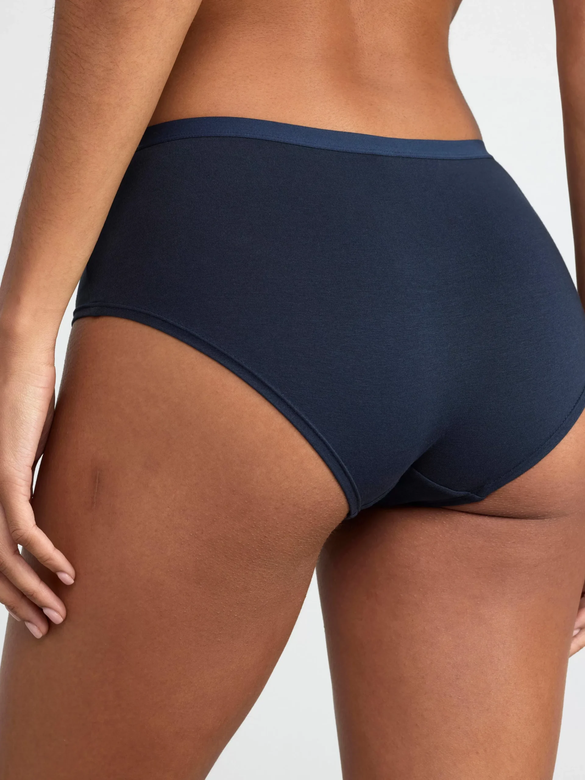 Trosor>Lindex Regular Waist Trosa I Bomull Navy