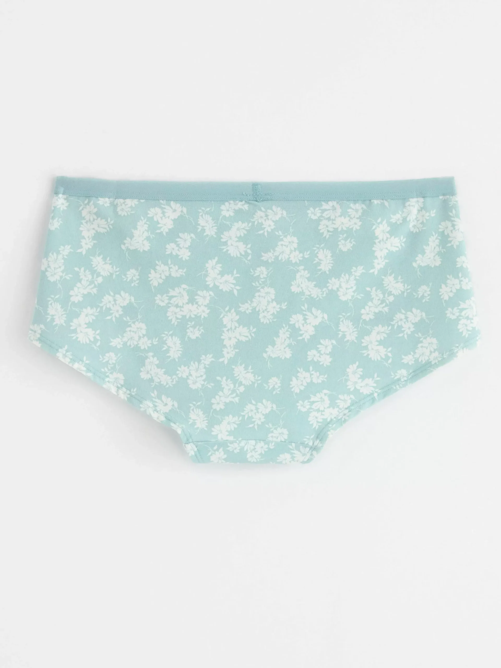 Trosor>Lindex Regular Waist Trosa Med Blommor Light Dusty Turquoise