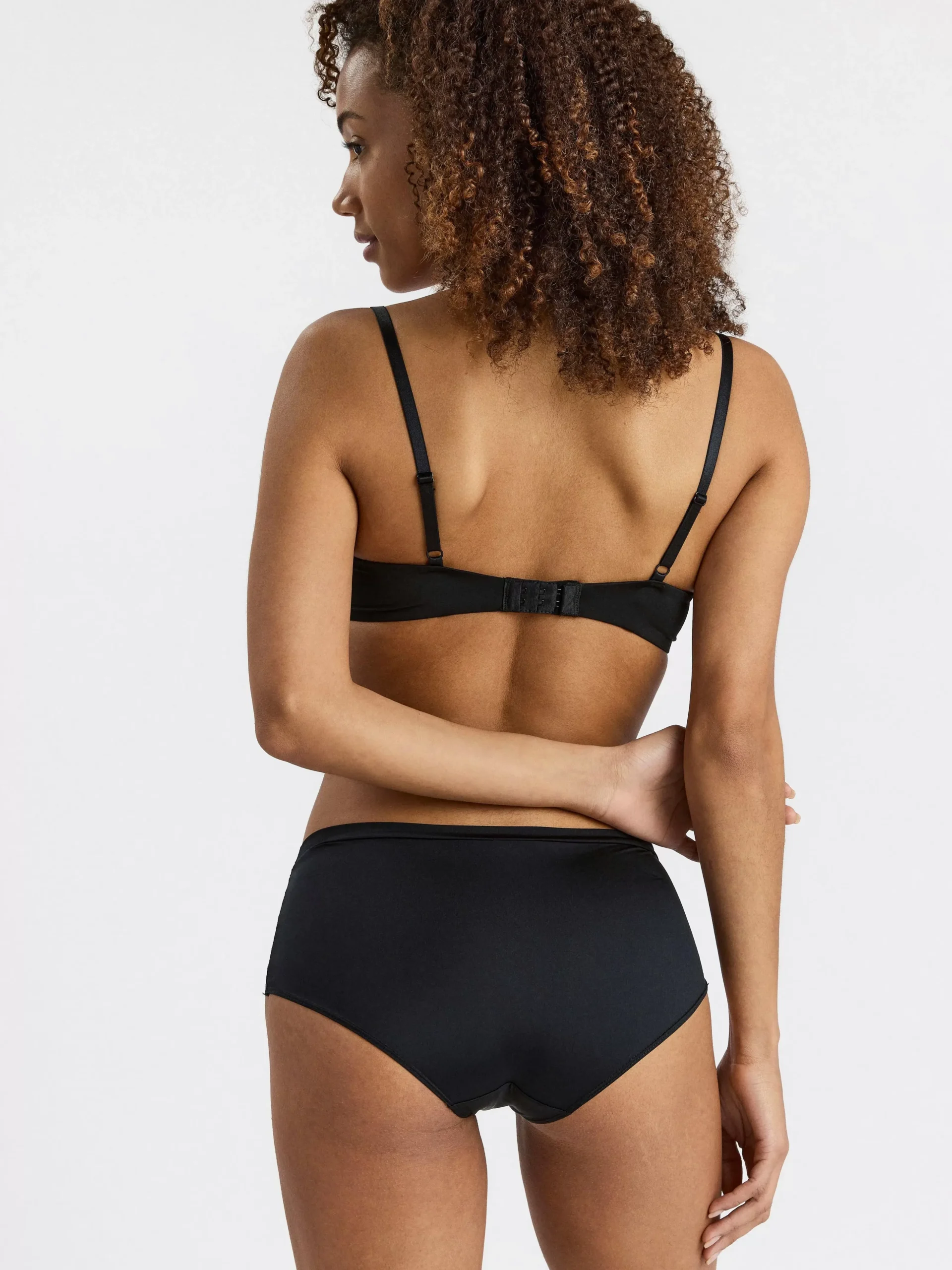 Trosor>Lindex Regular Waist Trosa Med Spets Black