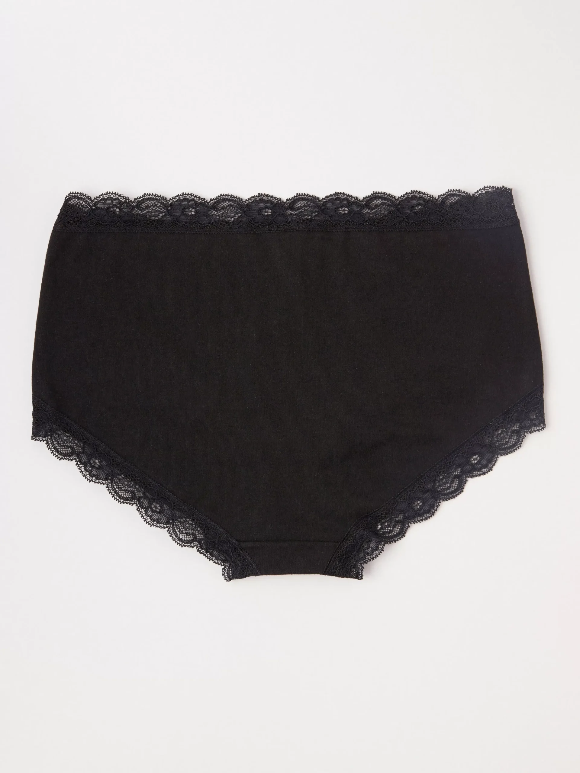 Trosor>Lindex Regular Waist Trosa Med Spetskant Black