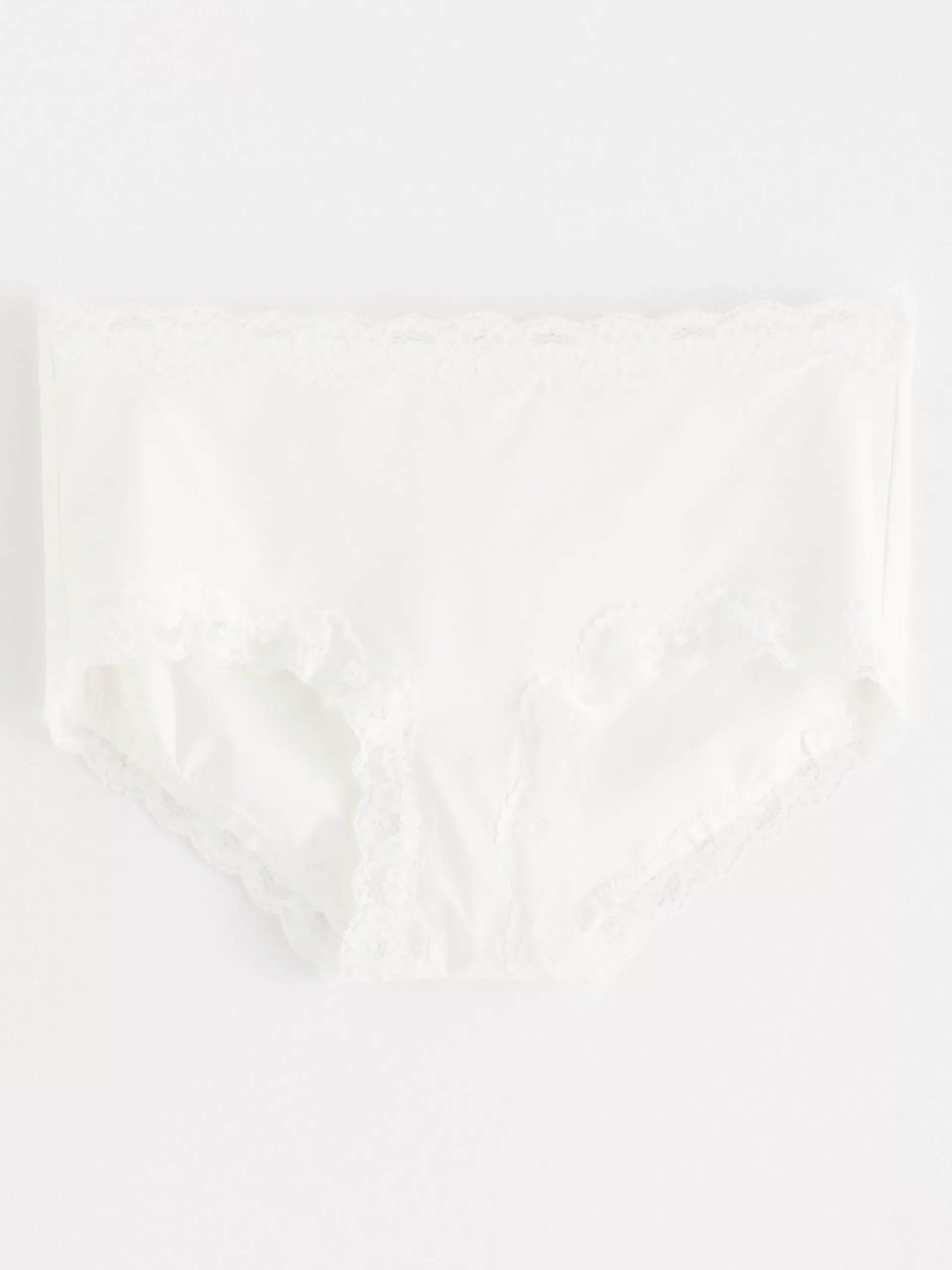 Trosor>Lindex Regular Waist Trosa Med Spetskant White