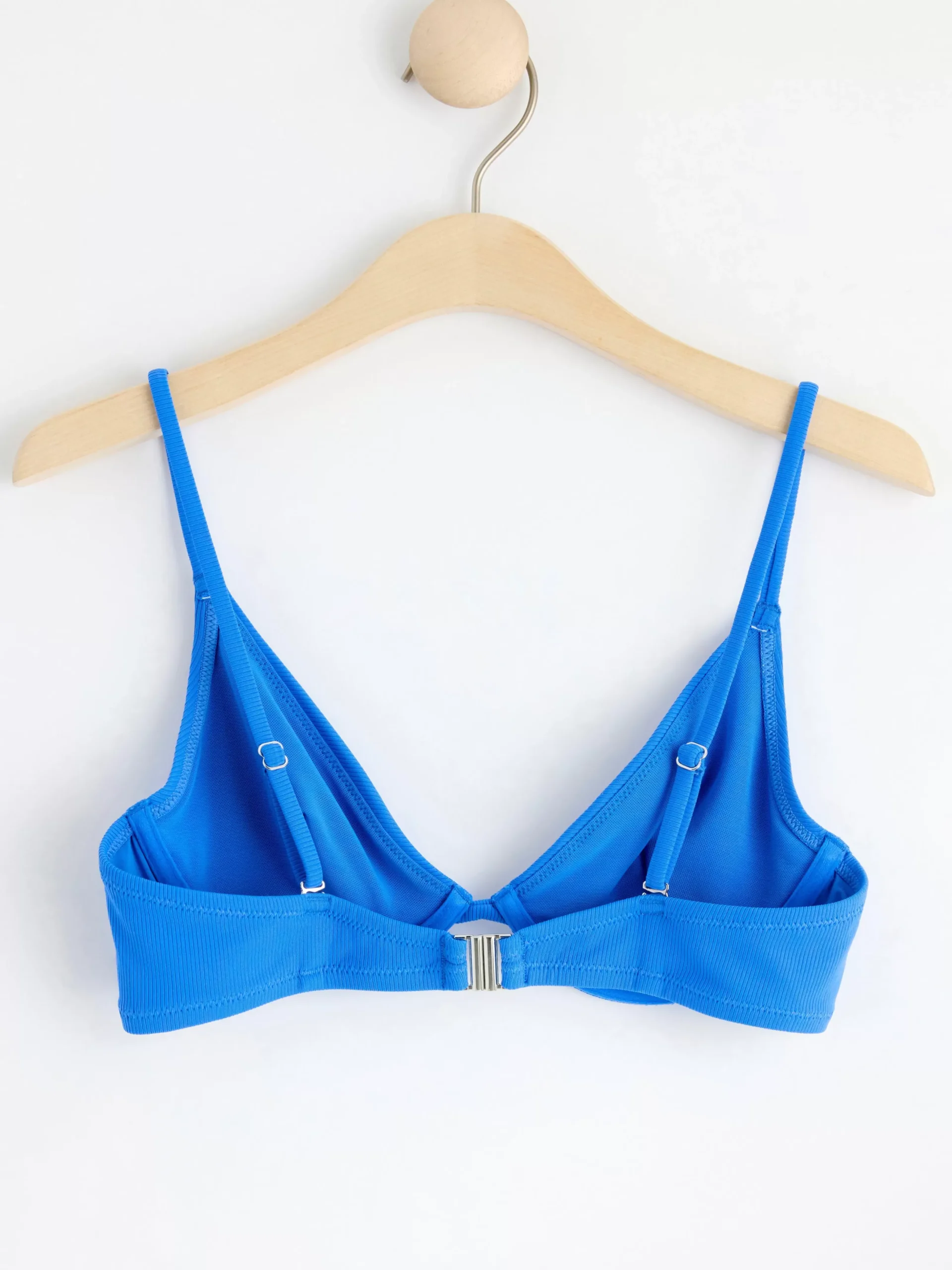 Badkläder>Lindex Ribbad Bikini Bh Utan Vaddering Med Bygel Blue