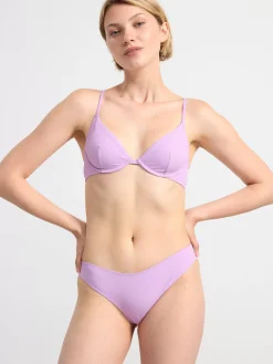 Badkläder>Lindex Ribbad Bikini Bh Utan Vaddering Med Bygel Light Lilac