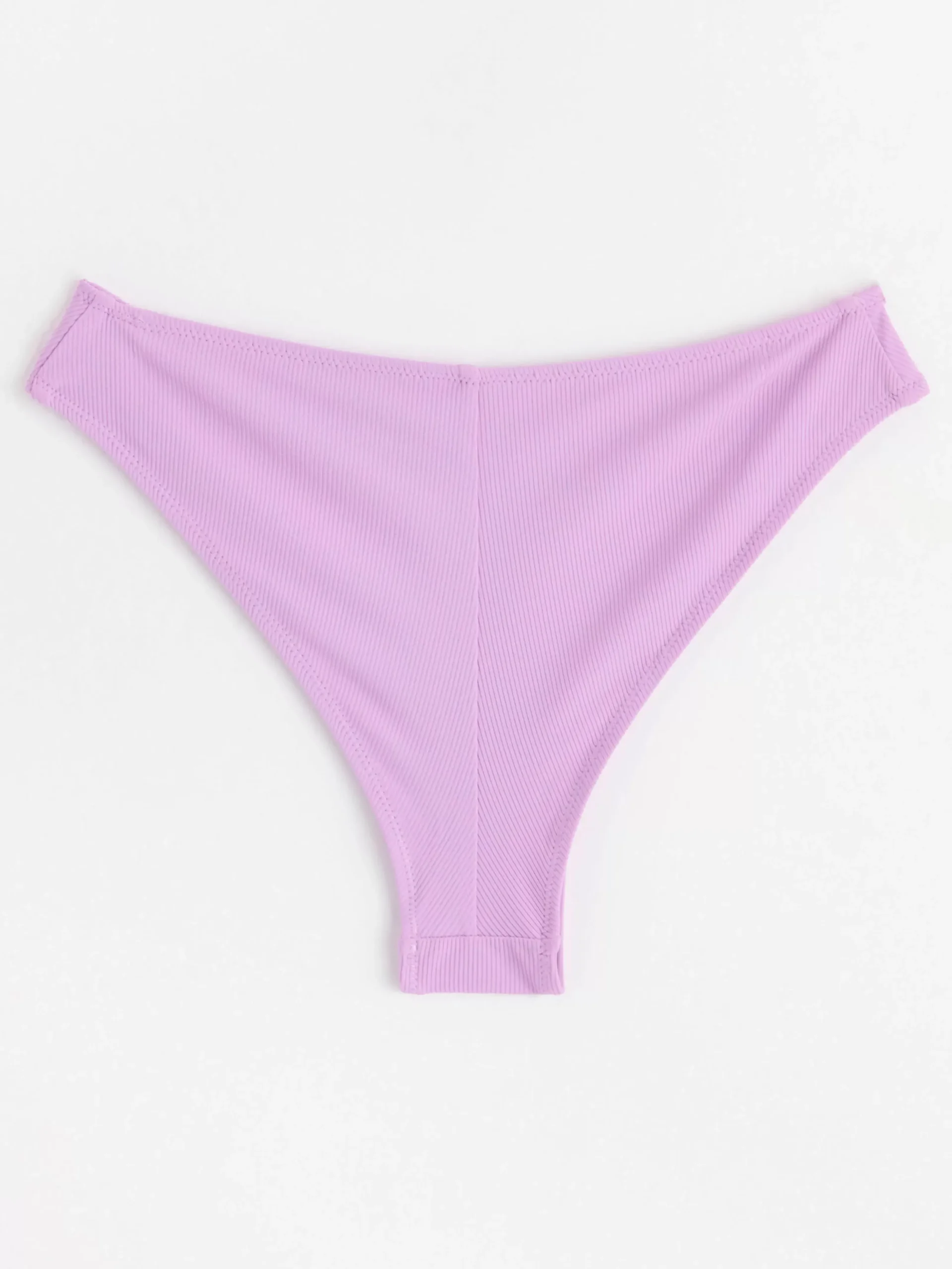 Badkläder>Lindex Ribbad Bikiniunderdel I Brazilianmodell Light Lilac