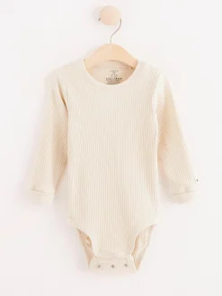 Bodies>Lindex Ribbad Body Med Lang Arm Light Beige