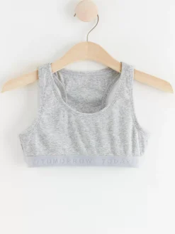 Toppar & T-Shirts>Lindex Ribbad Kort Topp Lt Grey Melange