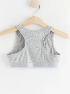 Toppar & T-Shirts>Lindex Ribbad Kort Topp Lt Grey Melange