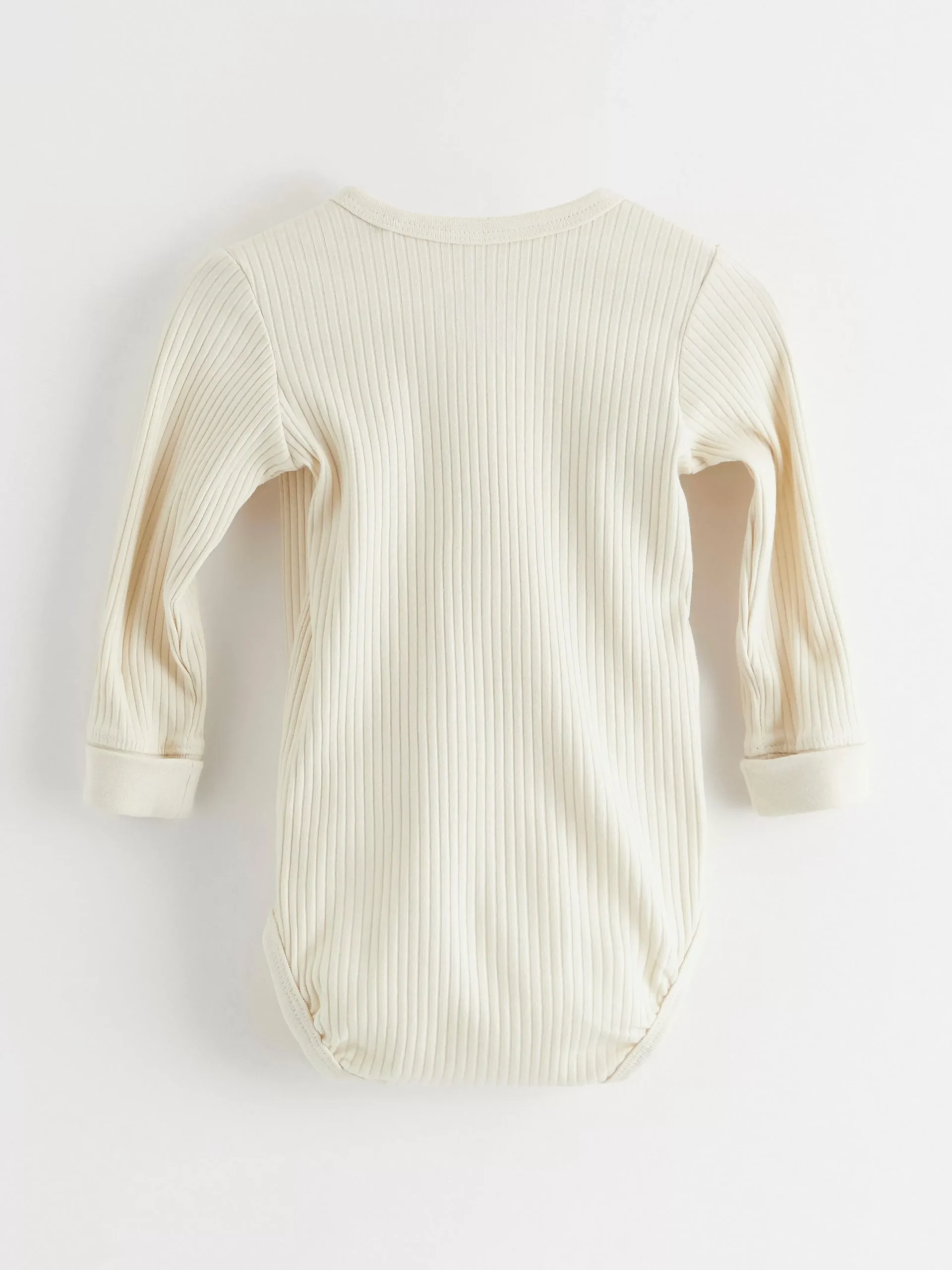 Bodies>Lindex Ribbad Langarmad Omlottbody Light Beige