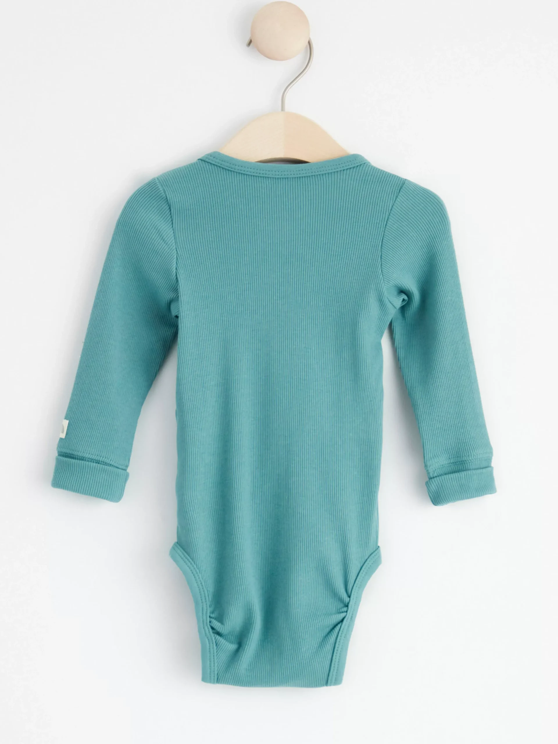 Bodies>Lindex Ribbad Omlottbody Dusty Turquoise