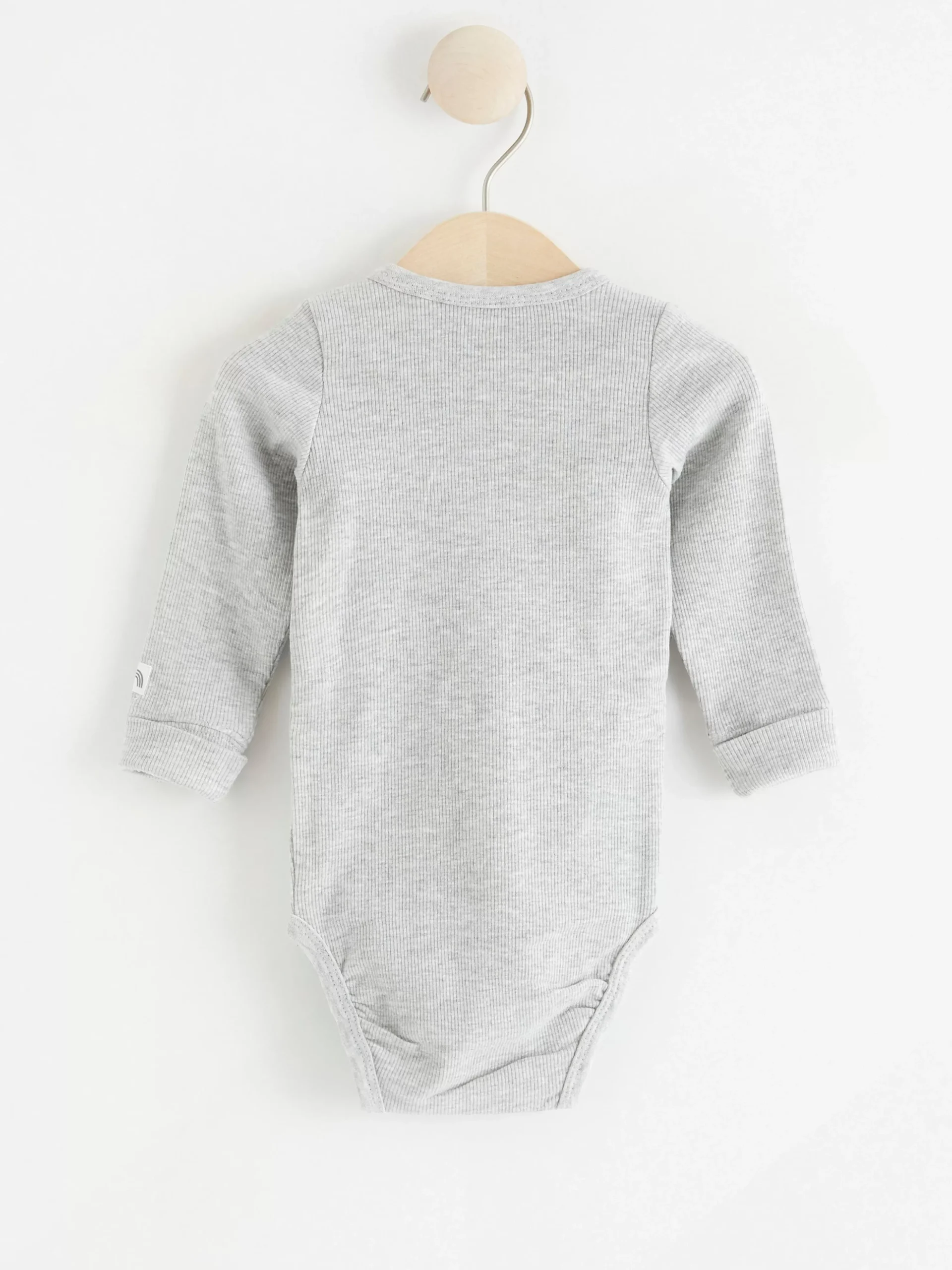 Bodies>Lindex Ribbad Omlottbody Light Grey Melange