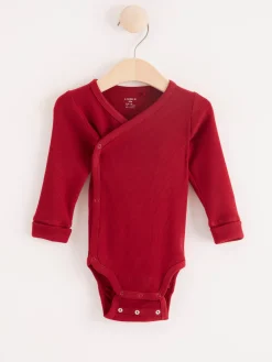 Bodies>Lindex Ribbad Omlottbody Dark Dusty Red