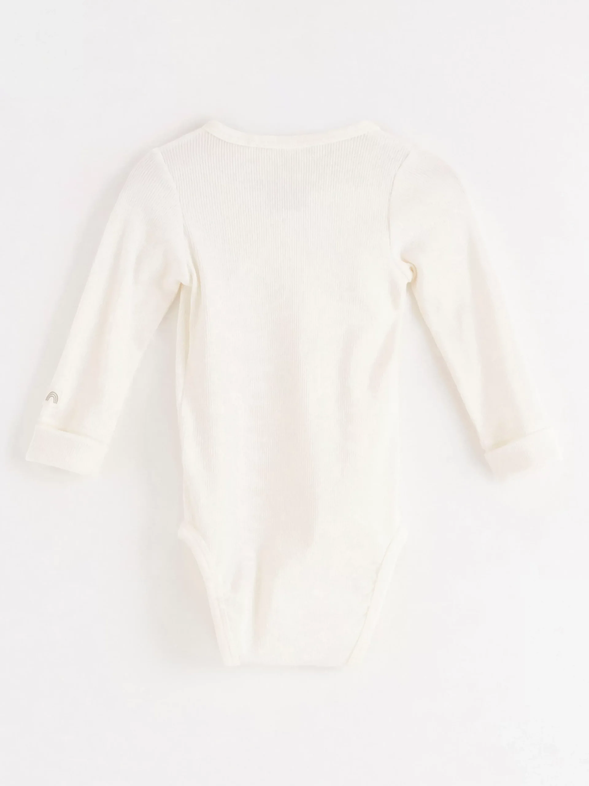 Bodies>Lindex Ribbad Omlottbody Light Dusty White