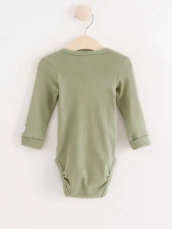 Bodies>Lindex Ribbad Omlottbody Dusty Green