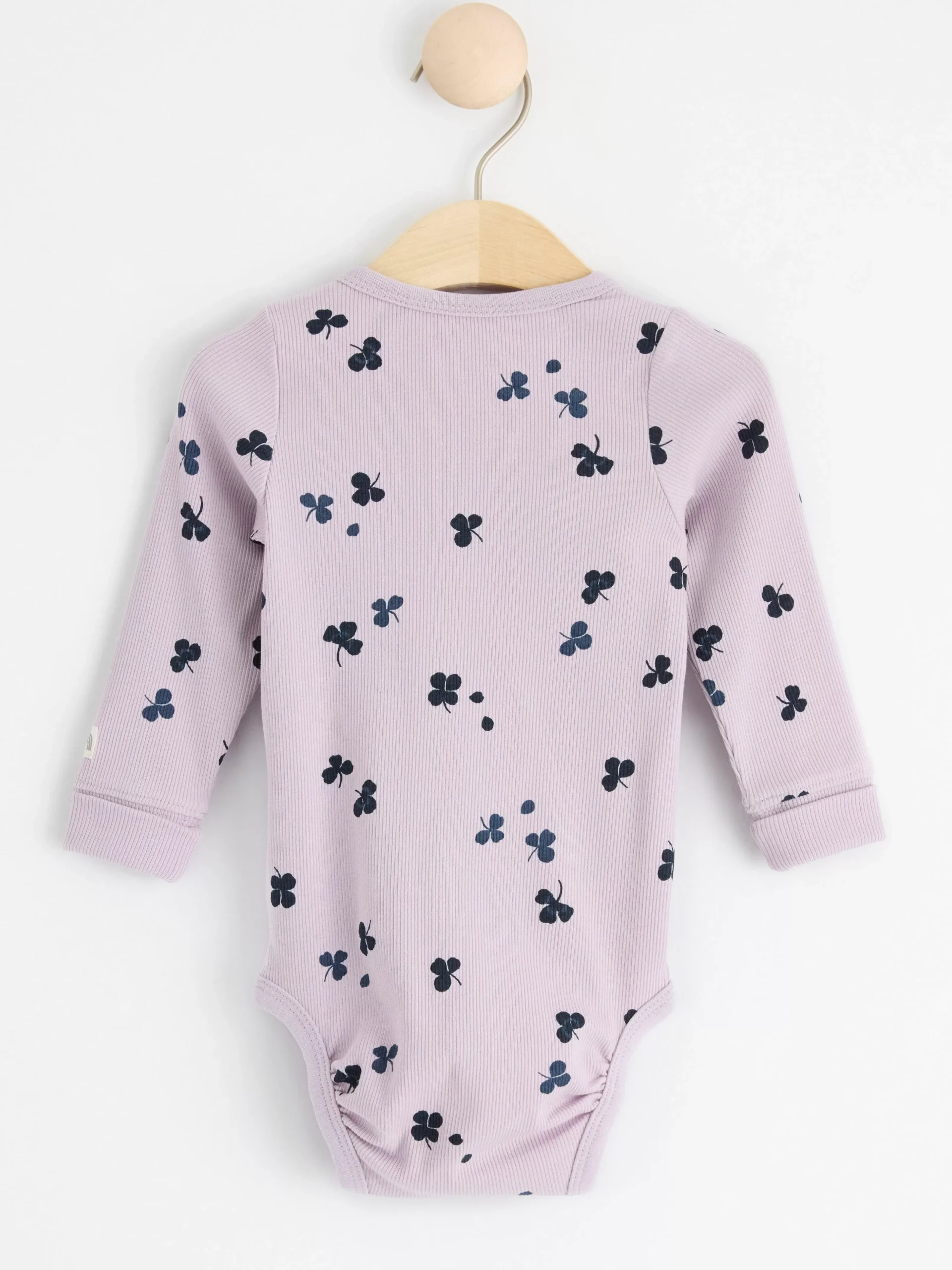 Bodies>Lindex Ribbad Omlottbody Med Klover Light Lilac