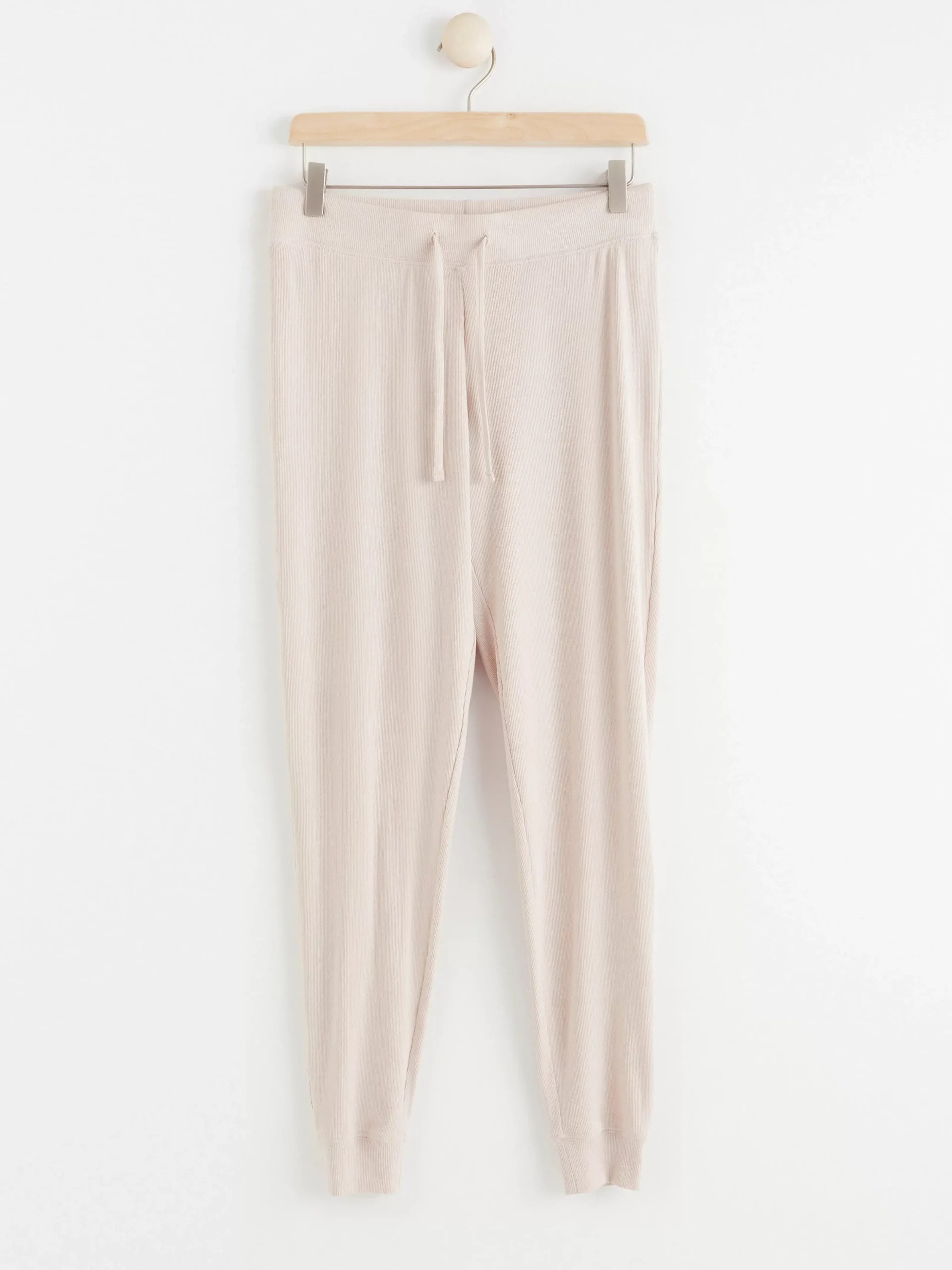 Nattplagg>Lindex Ribbad Pyjamasbyxa Light Beige