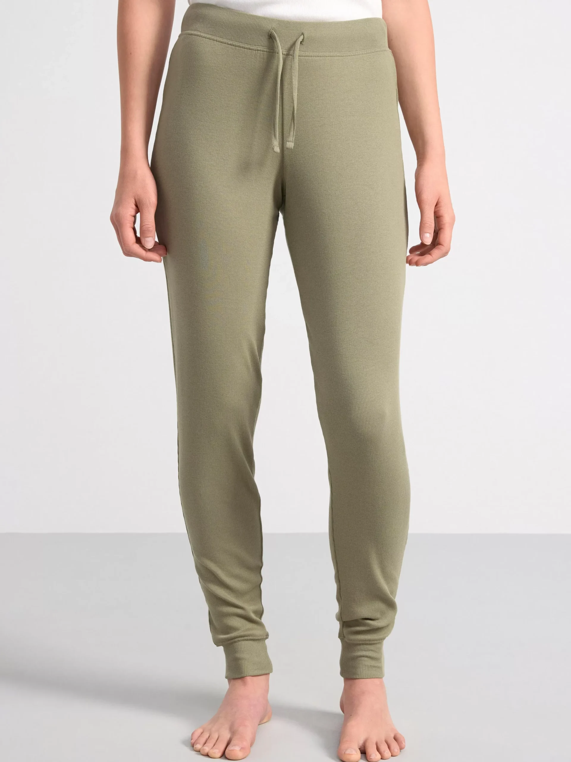 Nattplagg>Lindex Ribbad Pyjamasbyxa Khaki