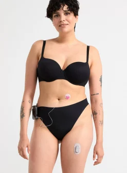 Trosor>Lindex Ribbad Seamless Stringtrosa High Waist Black