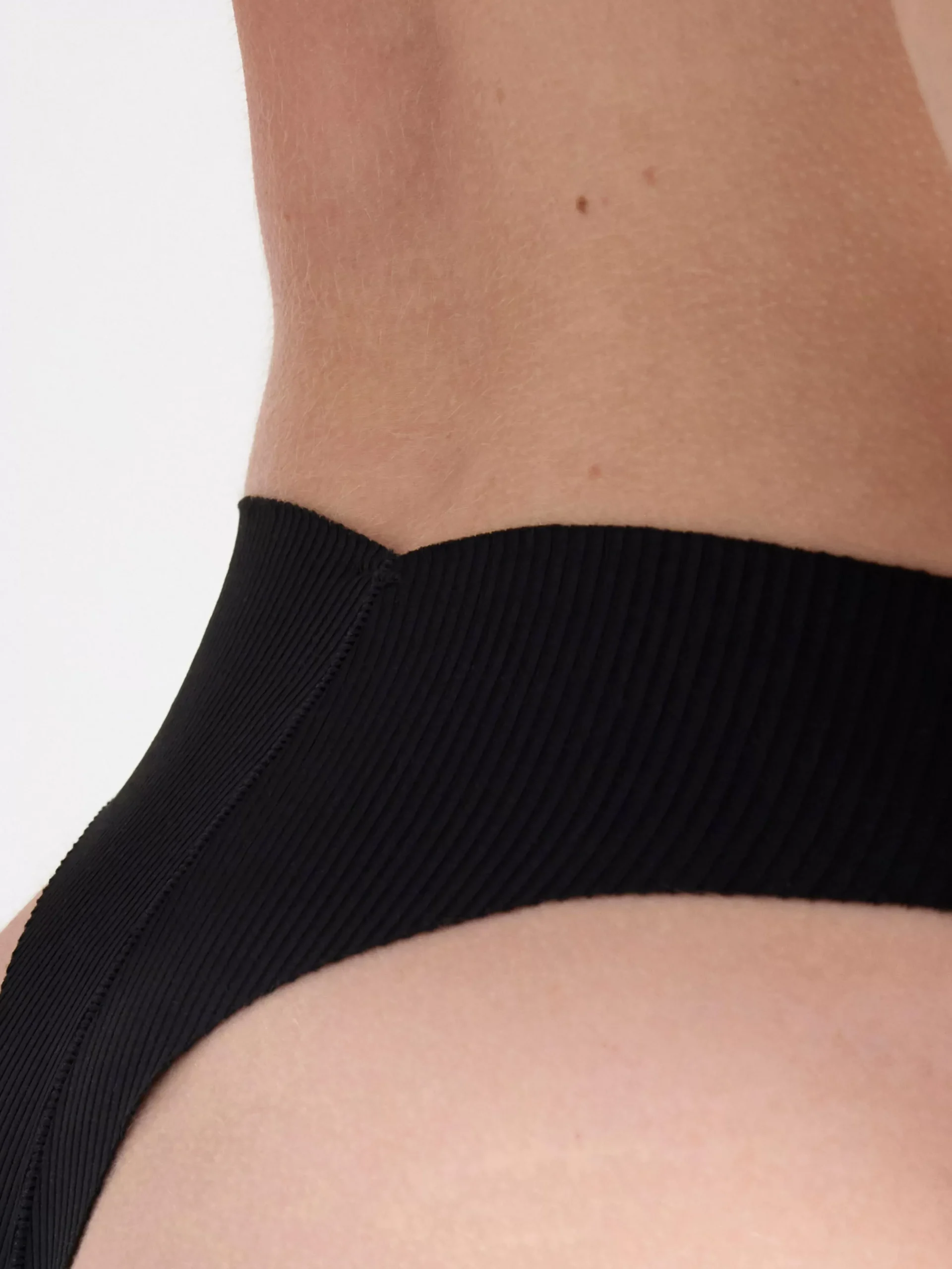 Trosor>Lindex Ribbad Seamless Stringtrosa High Waist Black