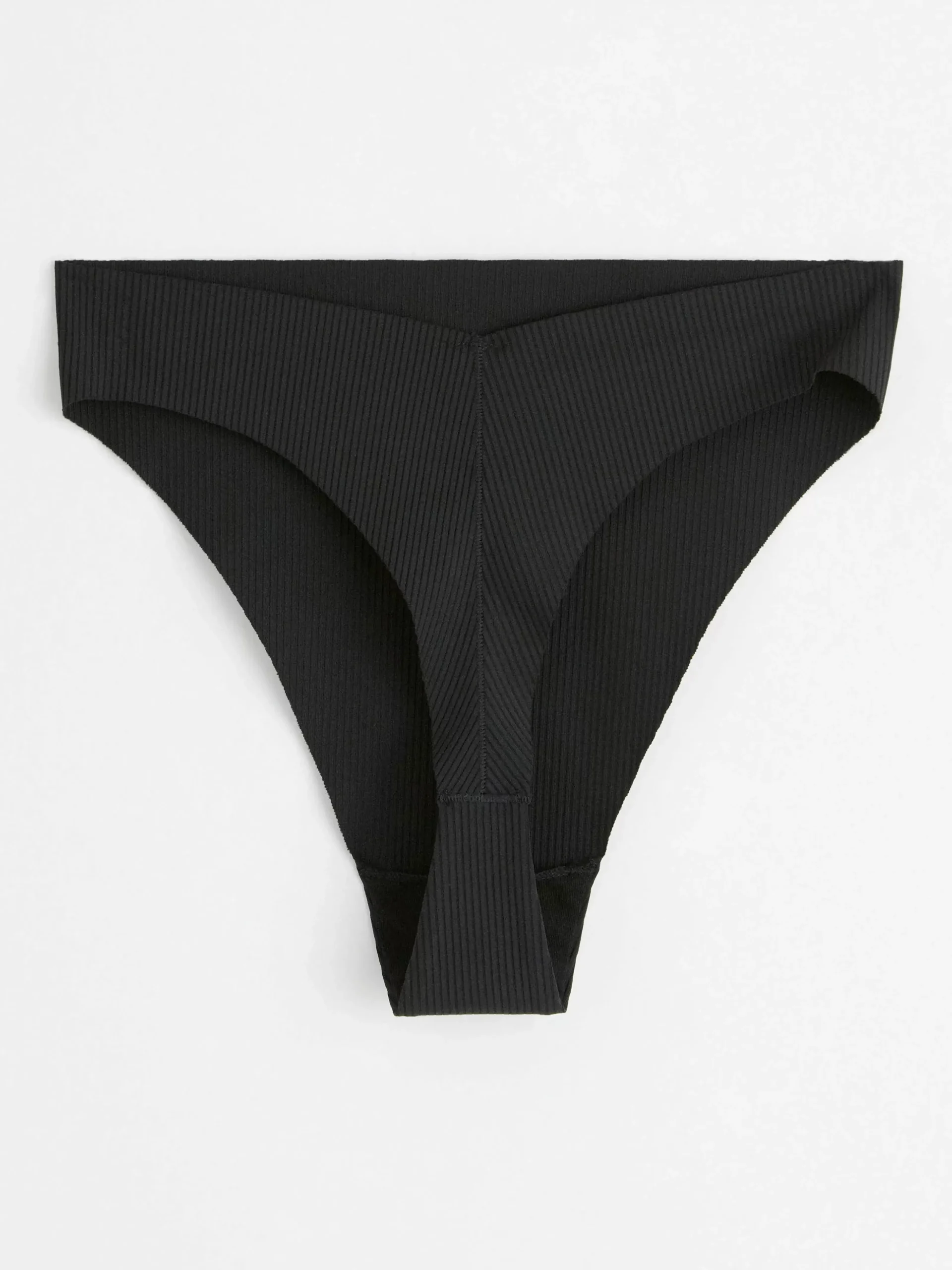 Trosor>Lindex Ribbad Seamless Stringtrosa High Waist Black
