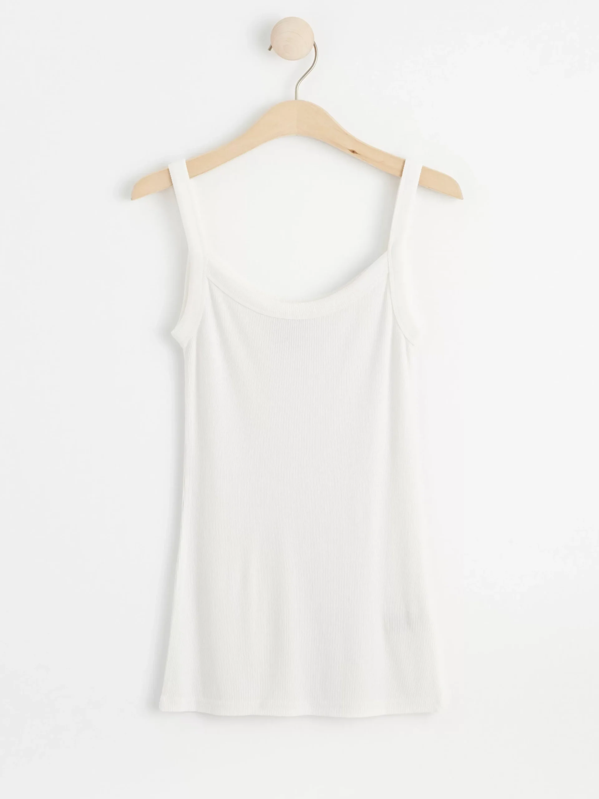 Toppar & T-Shirts>Lindex Ribbad Topp Off White