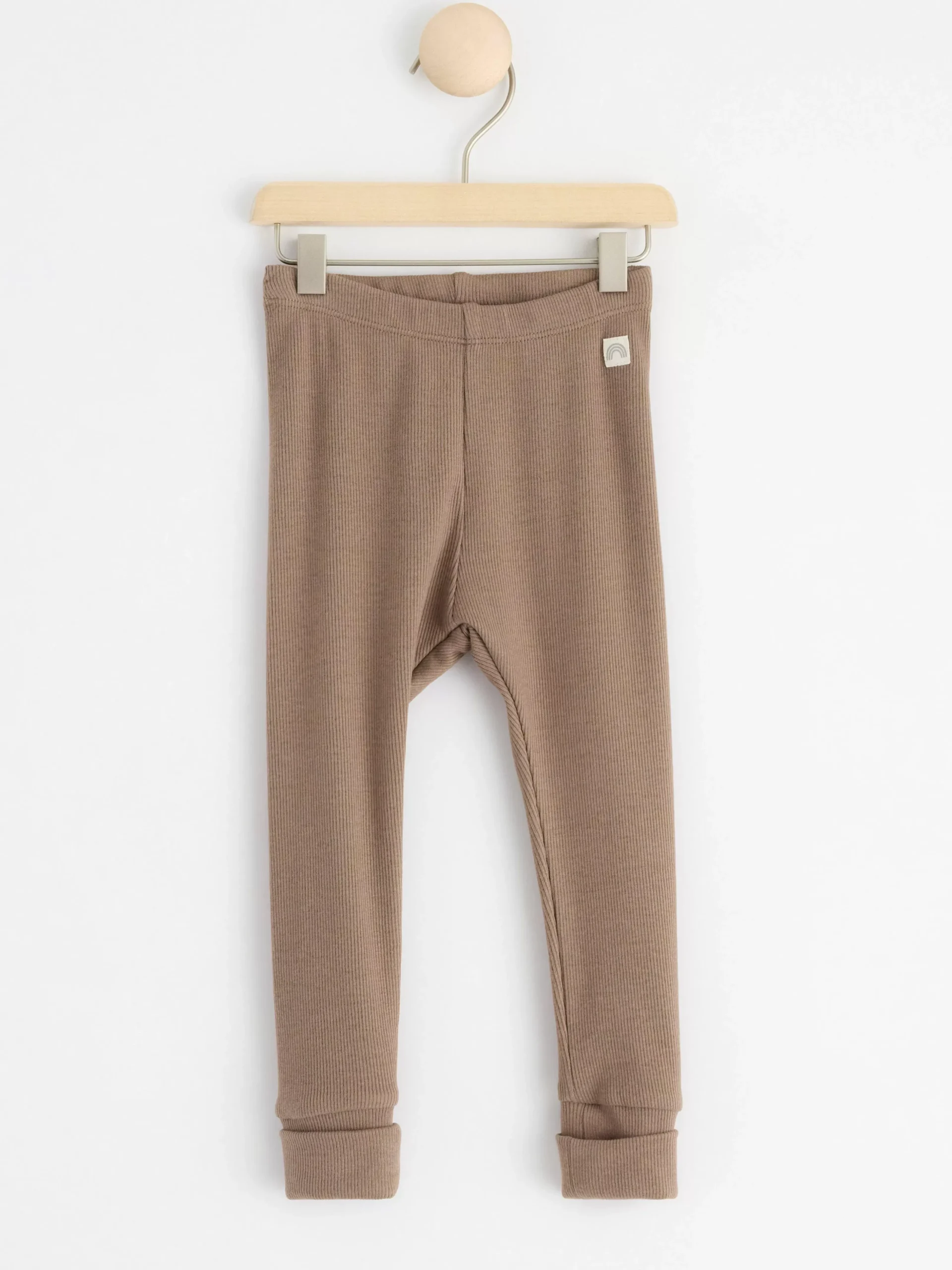 Byxor & Leggings>Lindex Ribbade Leggings Dark Khaki