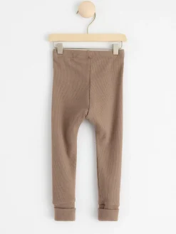 Byxor & Leggings>Lindex Ribbade Leggings Dark Khaki