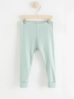 Byxor & Leggings>Lindex Ribbade Leggings Light Dusty Aqua