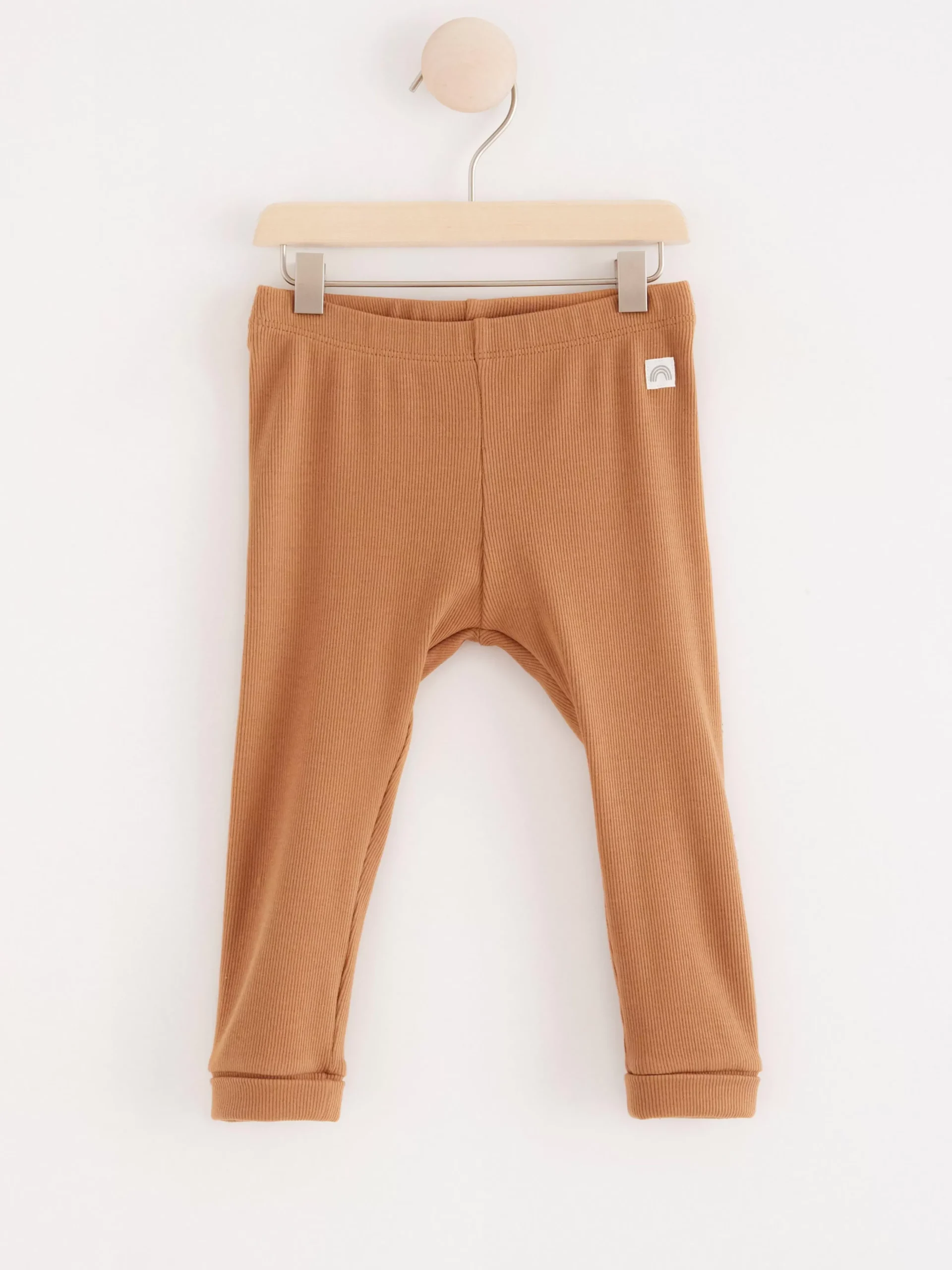 Byxor & Leggings>Lindex Ribbade Leggings Dusty Brown