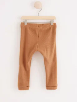 Byxor & Leggings>Lindex Ribbade Leggings Dusty Brown