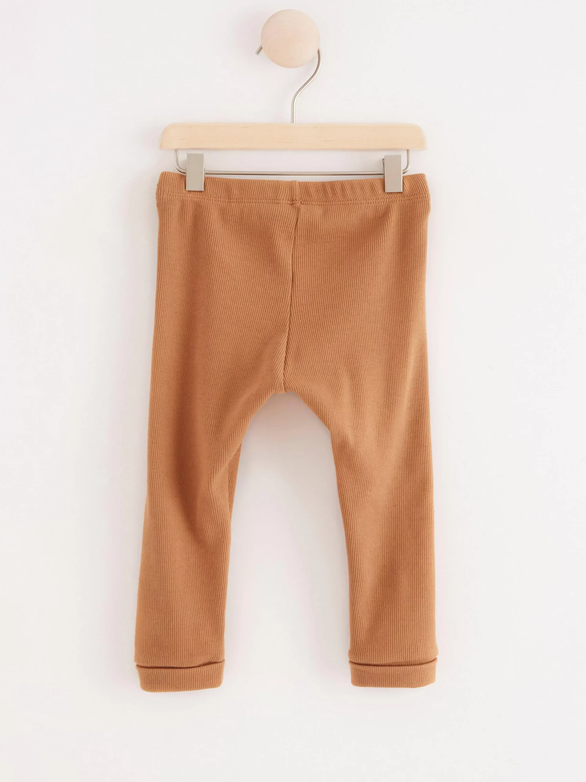 Byxor & Leggings>Lindex Ribbade Leggings Dusty Brown