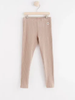 Byxor & Leggings>Lindex Ribbade Leggings Beige