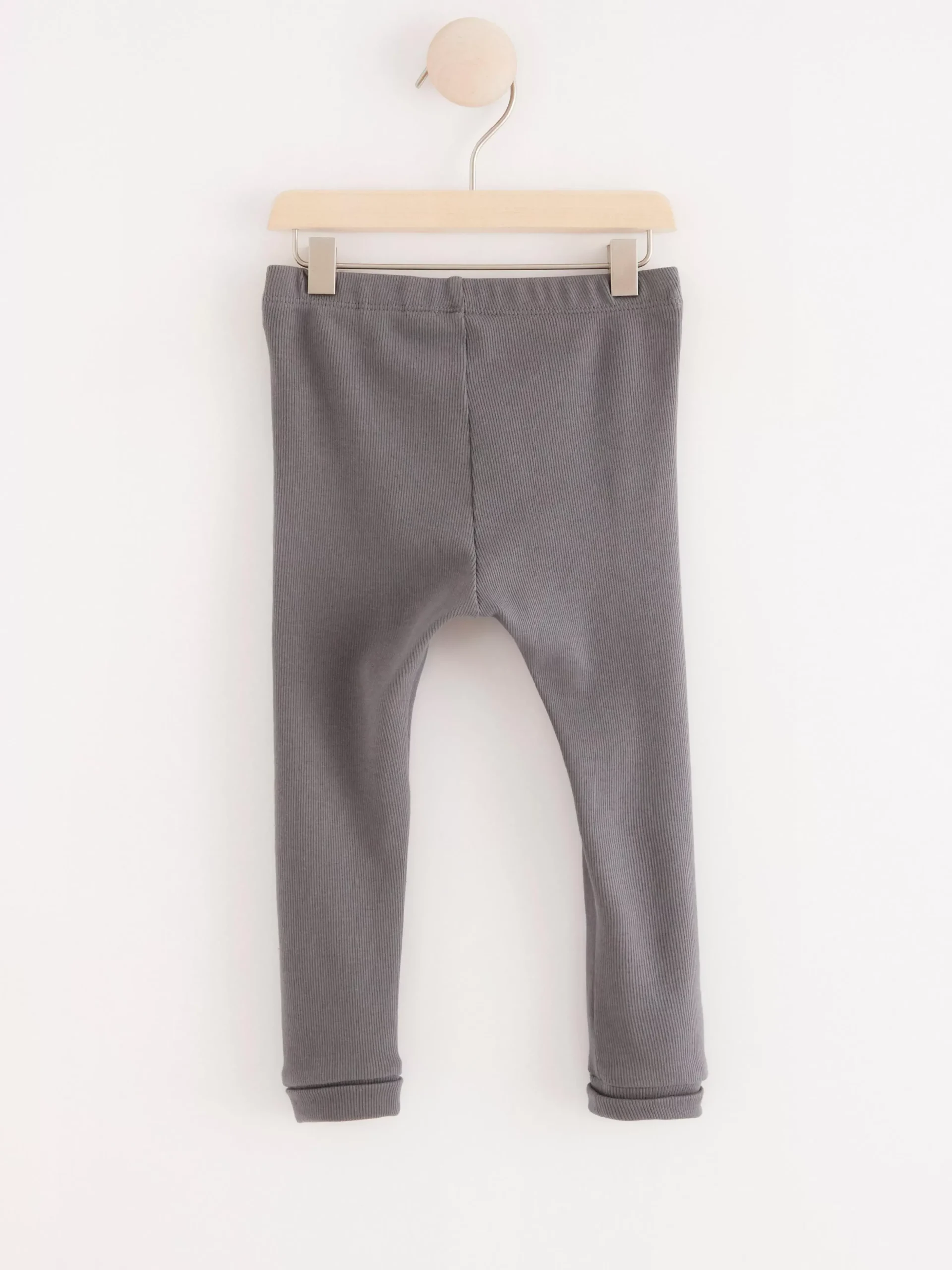Byxor & Leggings>Lindex Ribbade Leggings Dark Dusty Grey