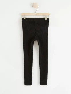 Byxor & Leggings>Lindex Ribbade Leggings Black