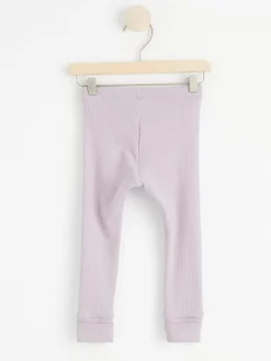 Byxor & Leggings>Lindex Ribbade Leggings Light Lilac
