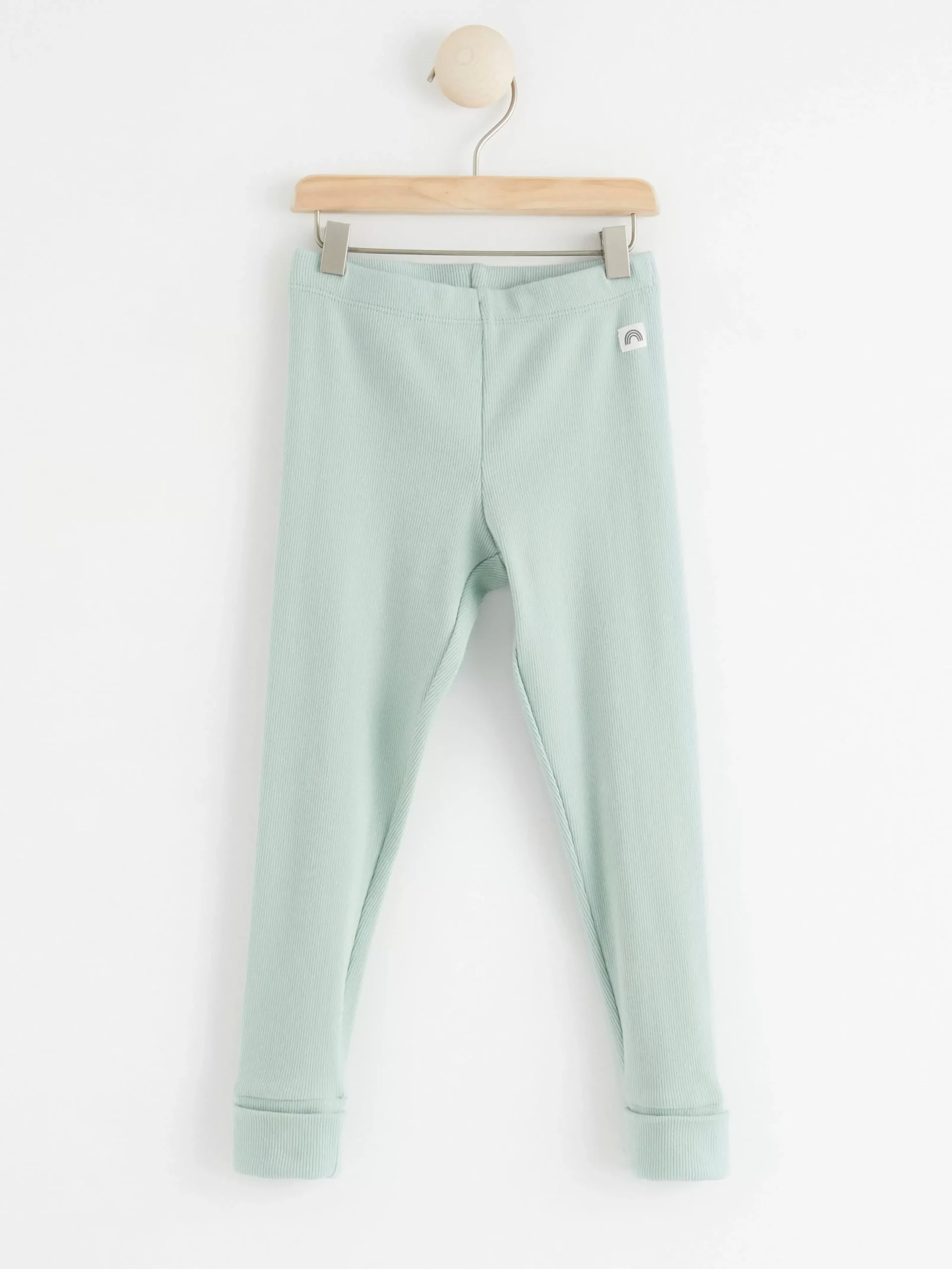 Byxor & Leggings>Lindex Ribbade Leggings Light Dusty Aqua