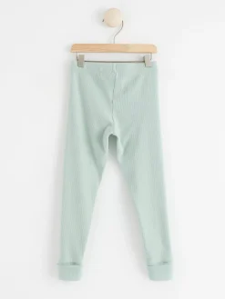 Byxor & Leggings>Lindex Ribbade Leggings Light Dusty Aqua