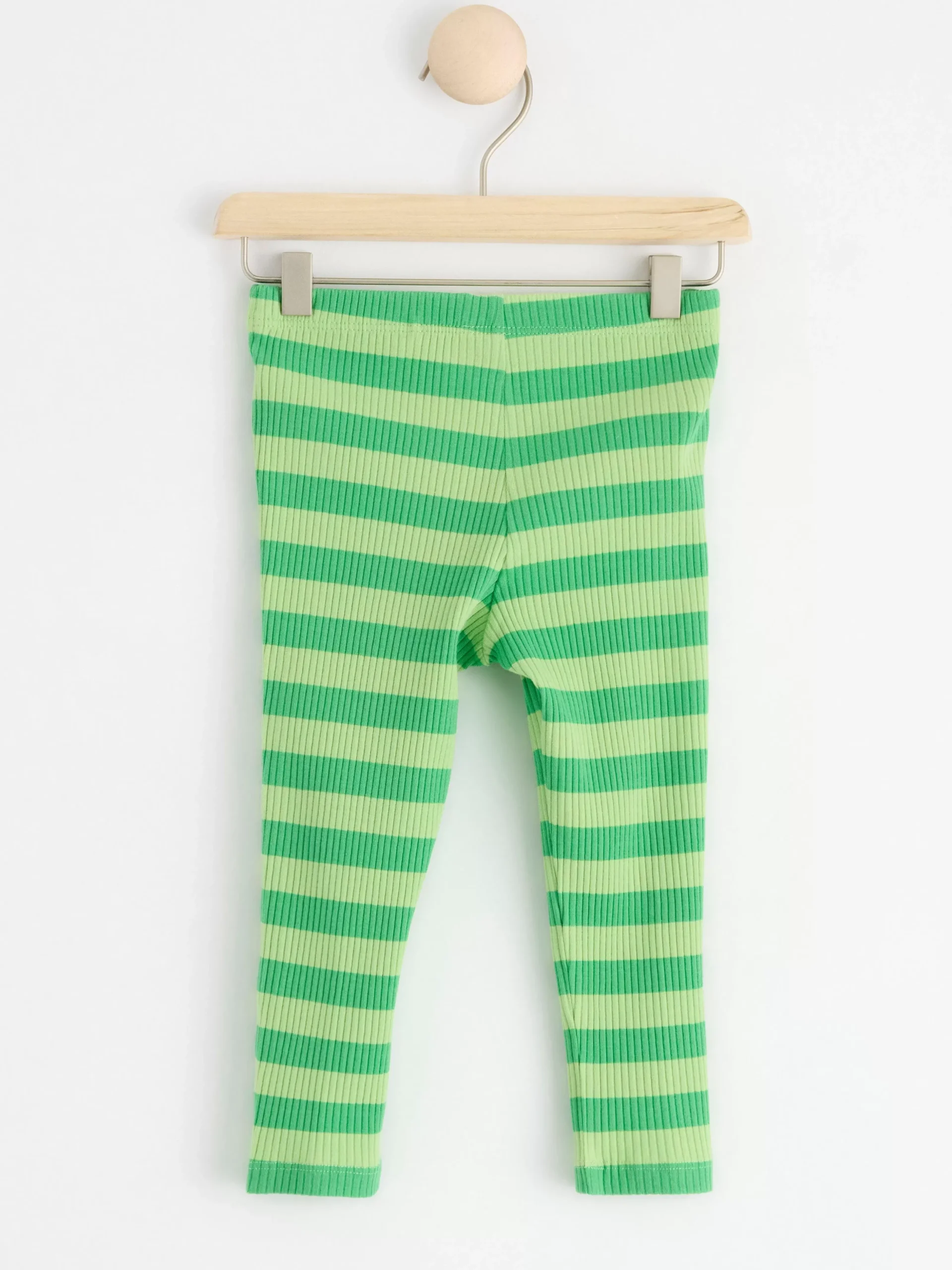 Byxor & Leggings>Lindex Ribbade Leggings Med Rander Green
