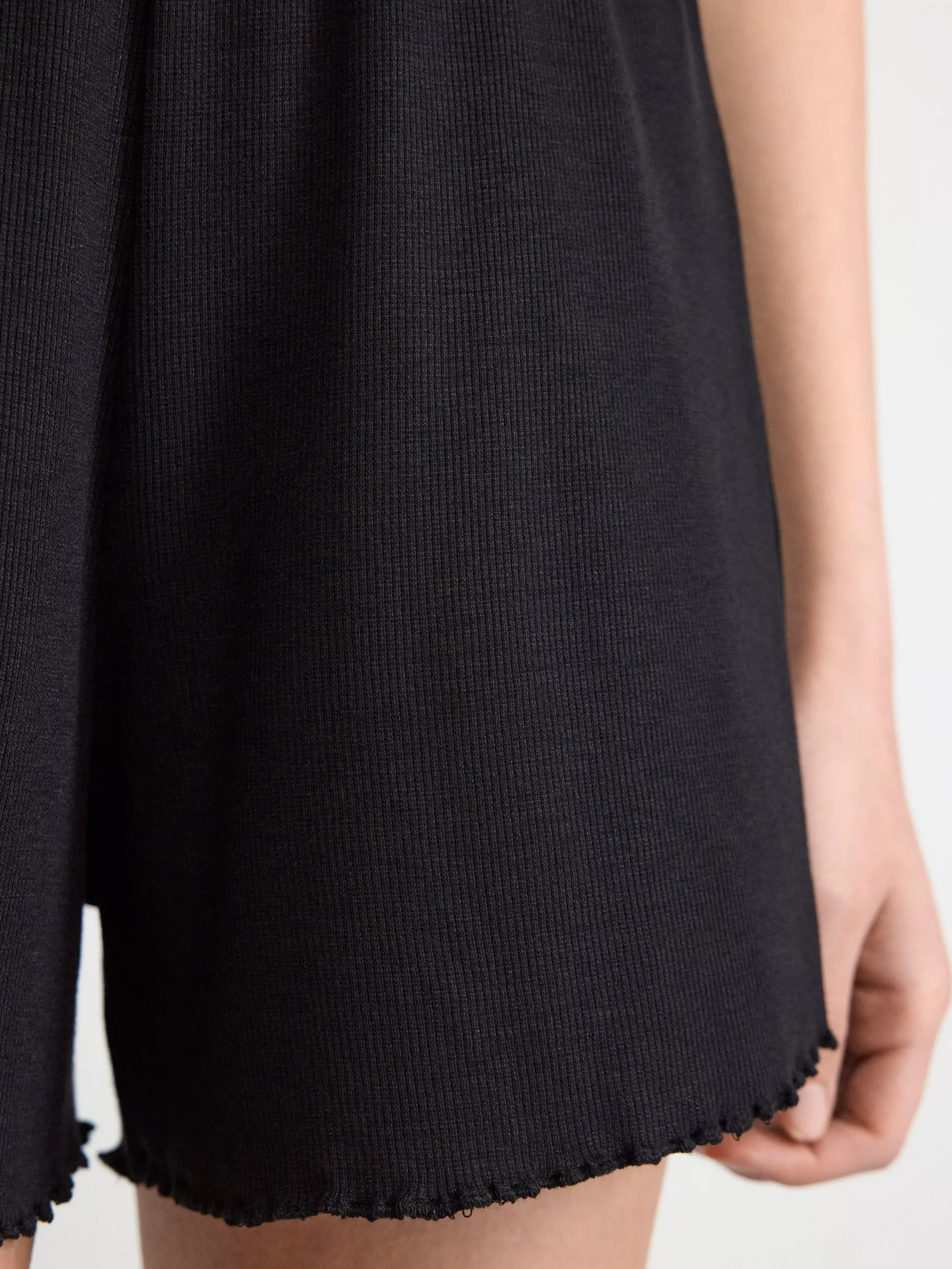Nattplagg>Lindex Ribbade Pyjamasshorts Black