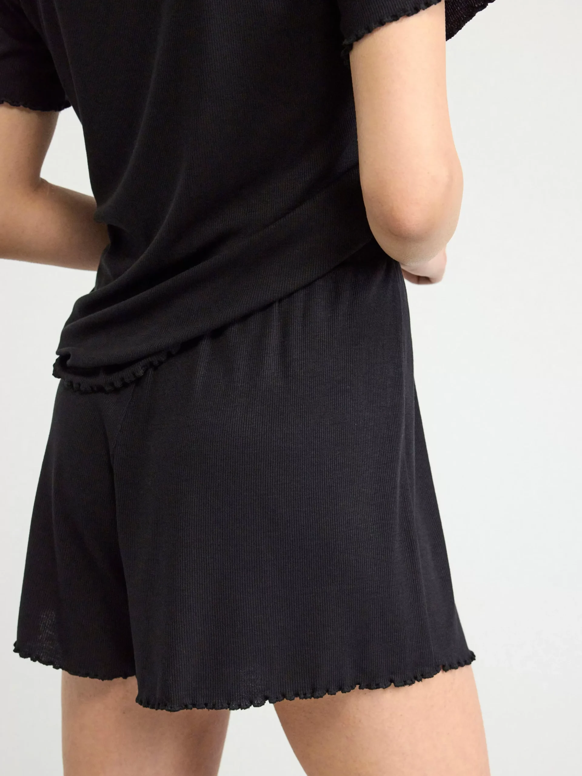 Nattplagg>Lindex Ribbade Pyjamasshorts Black