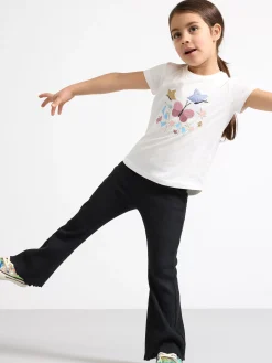 Byxor & Leggings>Lindex Ribbade Utstallda Leggings Off Black