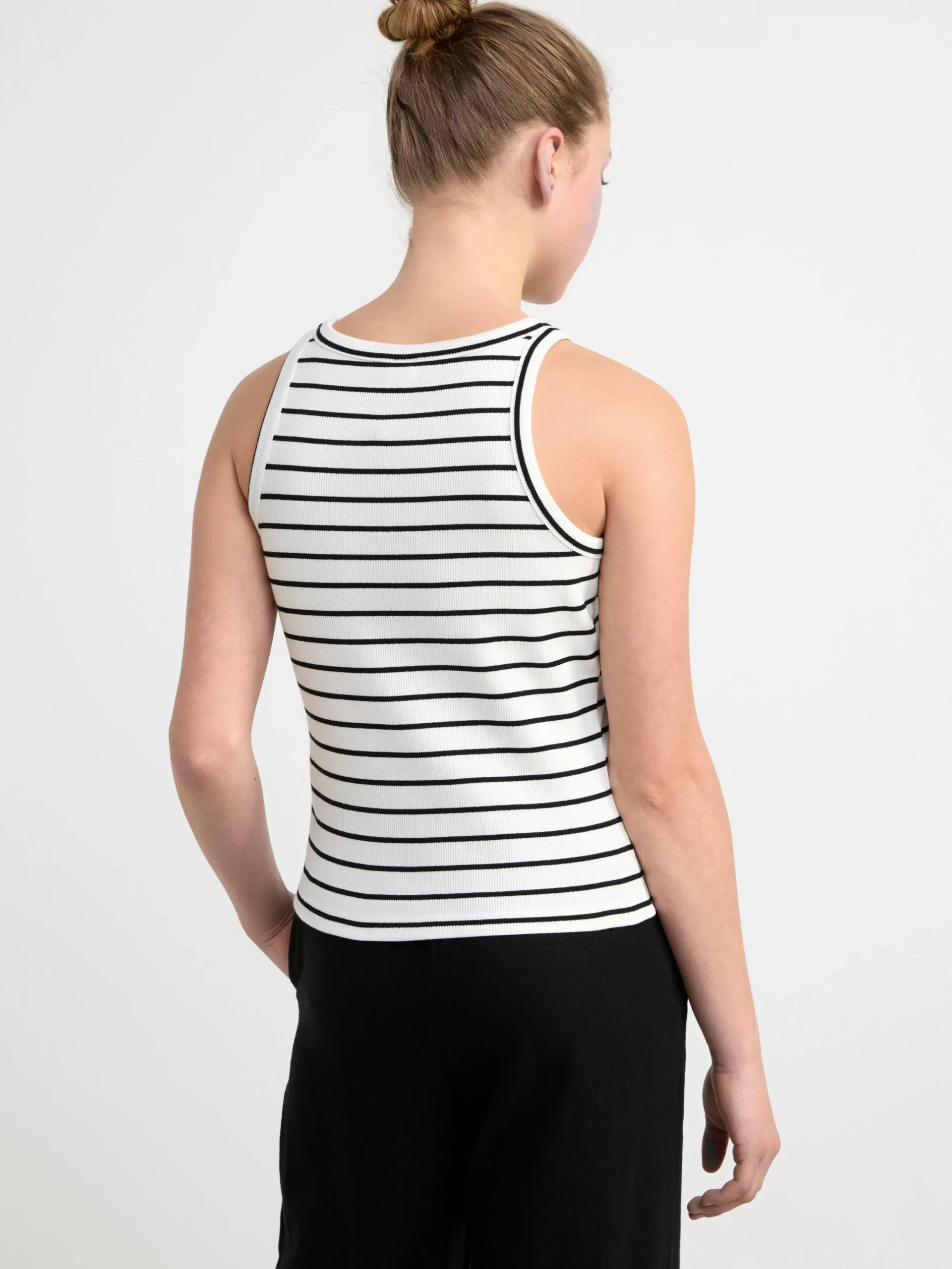 Toppar & T-Shirts>Lindex Ribbat Linne White
