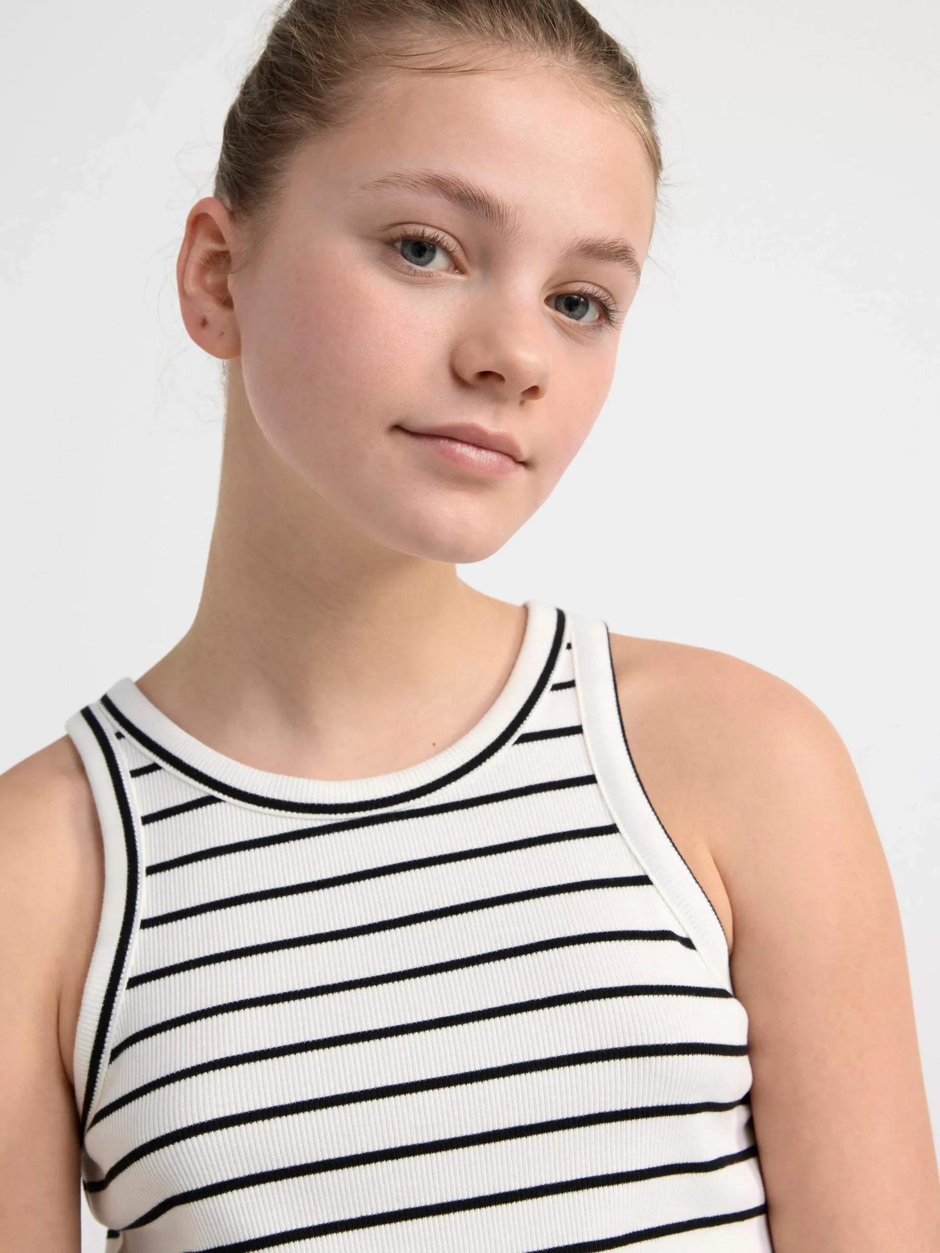 Toppar & T-Shirts>Lindex Ribbat Linne White