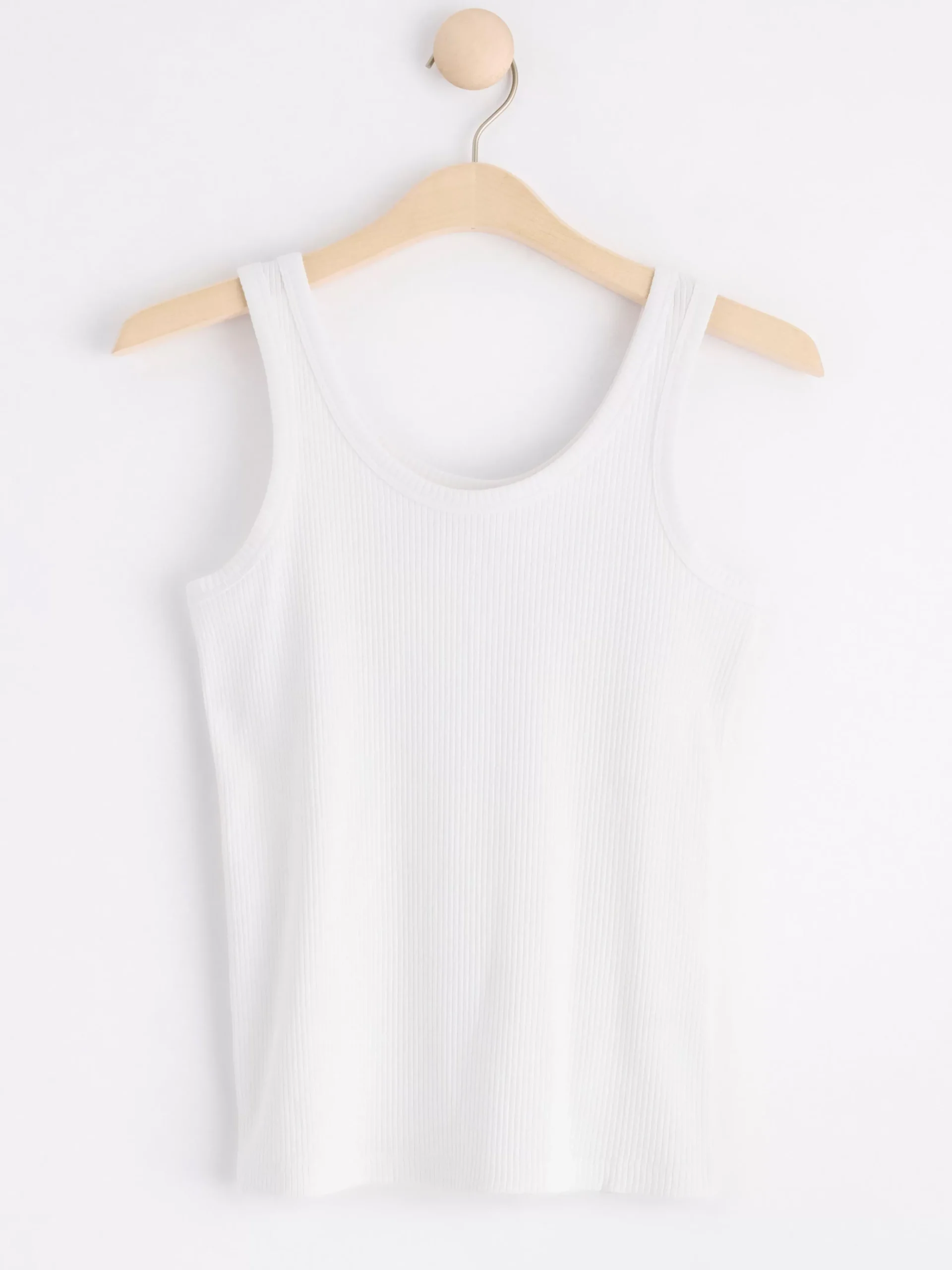 Toppar & T-Shirts>Lindex Ribbat Linne White
